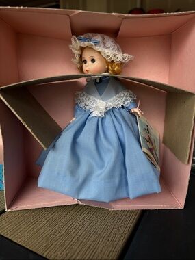 Madame Alexander Blue Dress Doll with Lace Bonnet